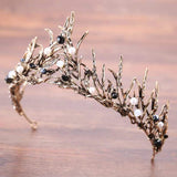 Diadem schwarz & silber - SK460-Brautwunsch-Silber-Brautwunsch