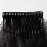 schwarzer Schleier mit 2 Schichten-Brautwunsch-Brautwunsch