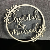 individuelle Hochzeitsringe mit euren Namen-Brautwunsch-C-25cm-Brautwunsch