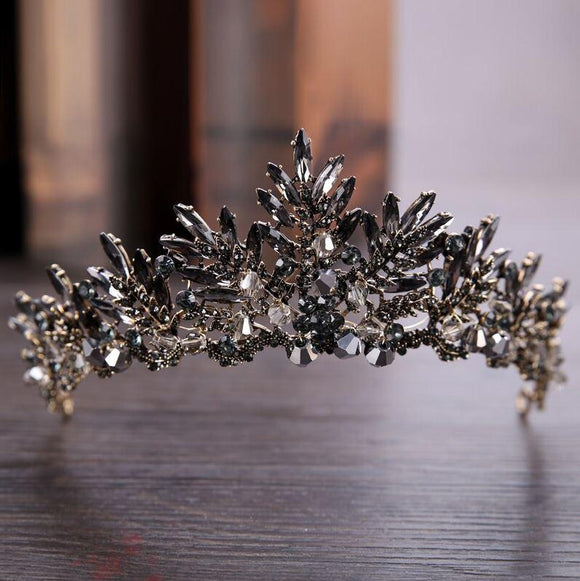 Diadem schwarz - SK807-Brautwunsch-Brautwunsch