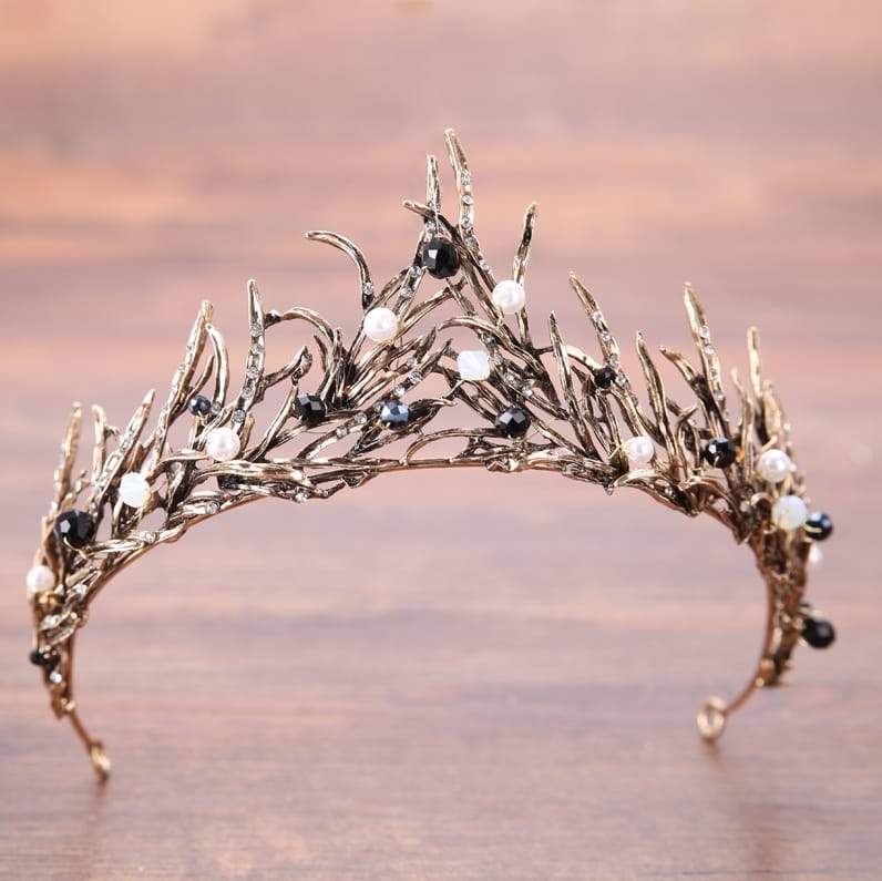 Diadem schwarz & silber - SK460-Brautwunsch-Schwarz-Brautwunsch