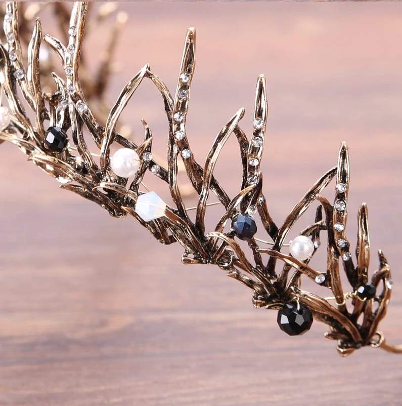 Diadem schwarz & silber - SK460-Brautwunsch-Silber-Brautwunsch