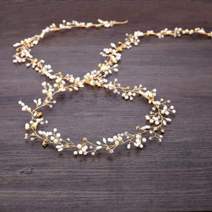 Haarschmuck - OP158-Brautwunsch-Silber-50 cm-Brautwunsch