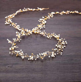 Haarschmuck - OP158-Brautwunsch-Gold-50 cm-Brautwunsch