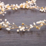 Haarschmuck - OP158-Brautwunsch-Gold-50 cm-Brautwunsch