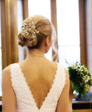 Haarschmuck - OP158-Brautwunsch-Gold-50 cm-Brautwunsch