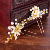 Haarnadel - OP147-Brautwunsch-Gold-Brautwunsch