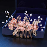 Haarkamm - OP144-Brautwunsch-Rosa-Brautwunsch