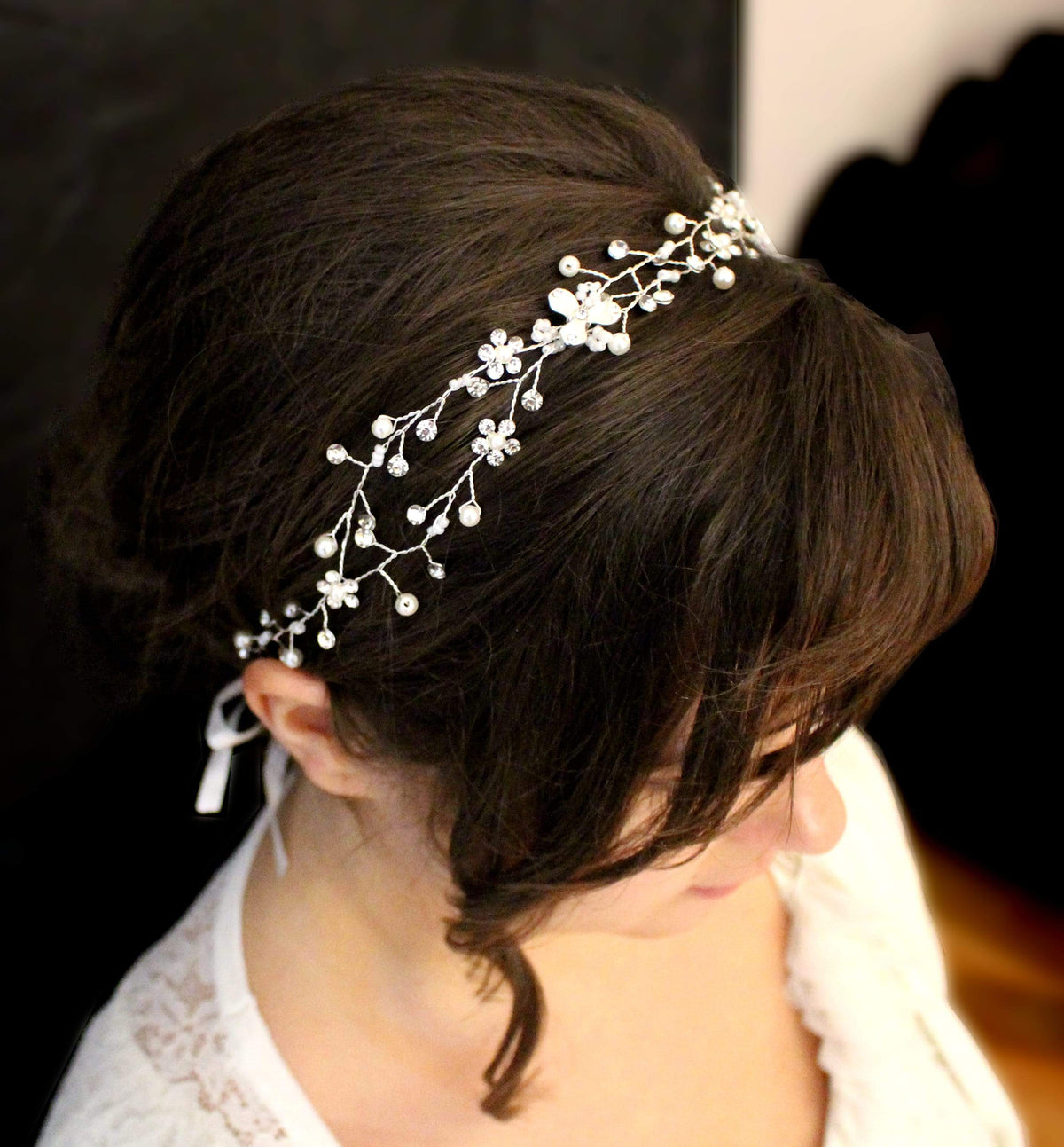 Haarschmuck - OP178-Brautwunsch-Silber-Brautwunsch
