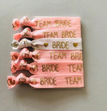 JGA-Armbänder-Brautwunsch-weiß + rosa-Set 5+1-Brautwunsch