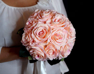 Blumenstrauß mit rosa Rosen-Brautwunsch-Brautwunsch