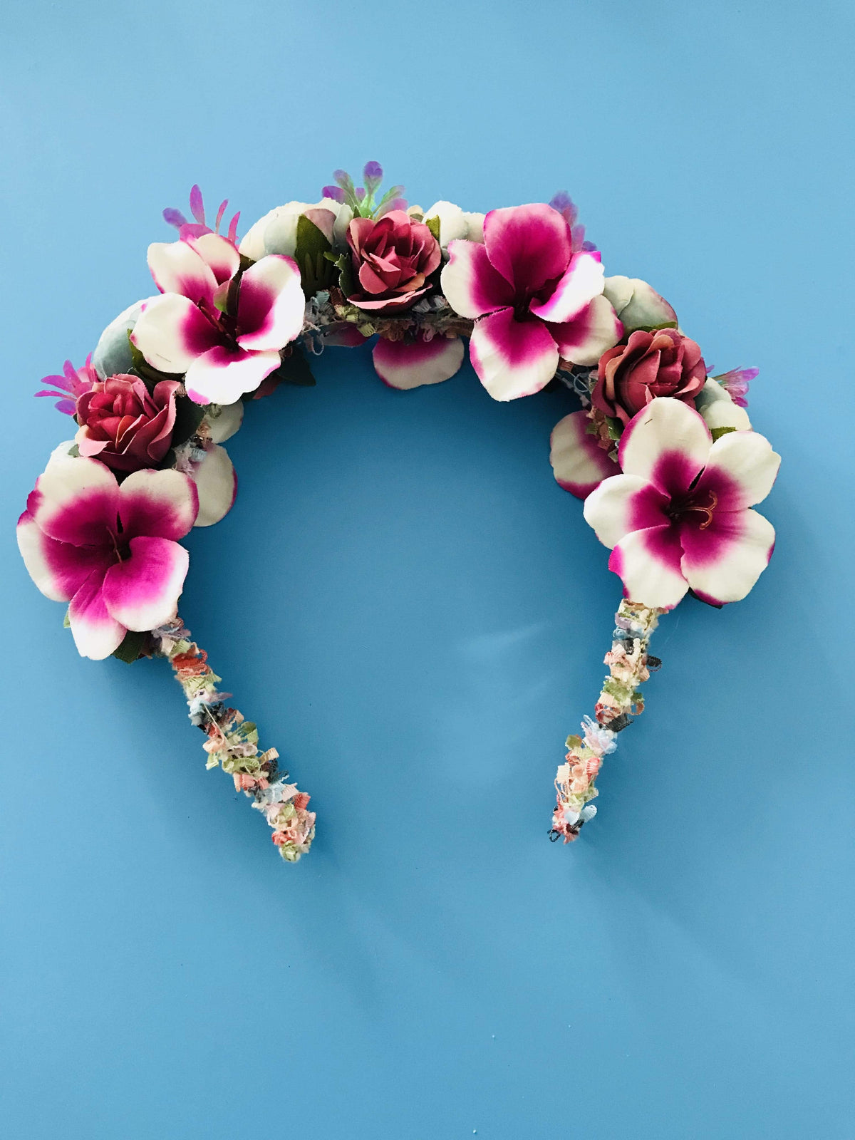 Blumenkranz BK45 mit getrockneten Blumen – romantischer Kopfschmuck für Hochzeiten und festliche Anlässe