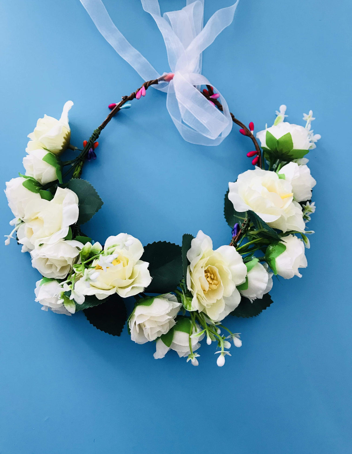 Romantischer Blumenkranz BK41 mit getrockneten Blumen – elegante Hochzeitsdeko für magische Momente und traumhafte Hochzeitsfotos