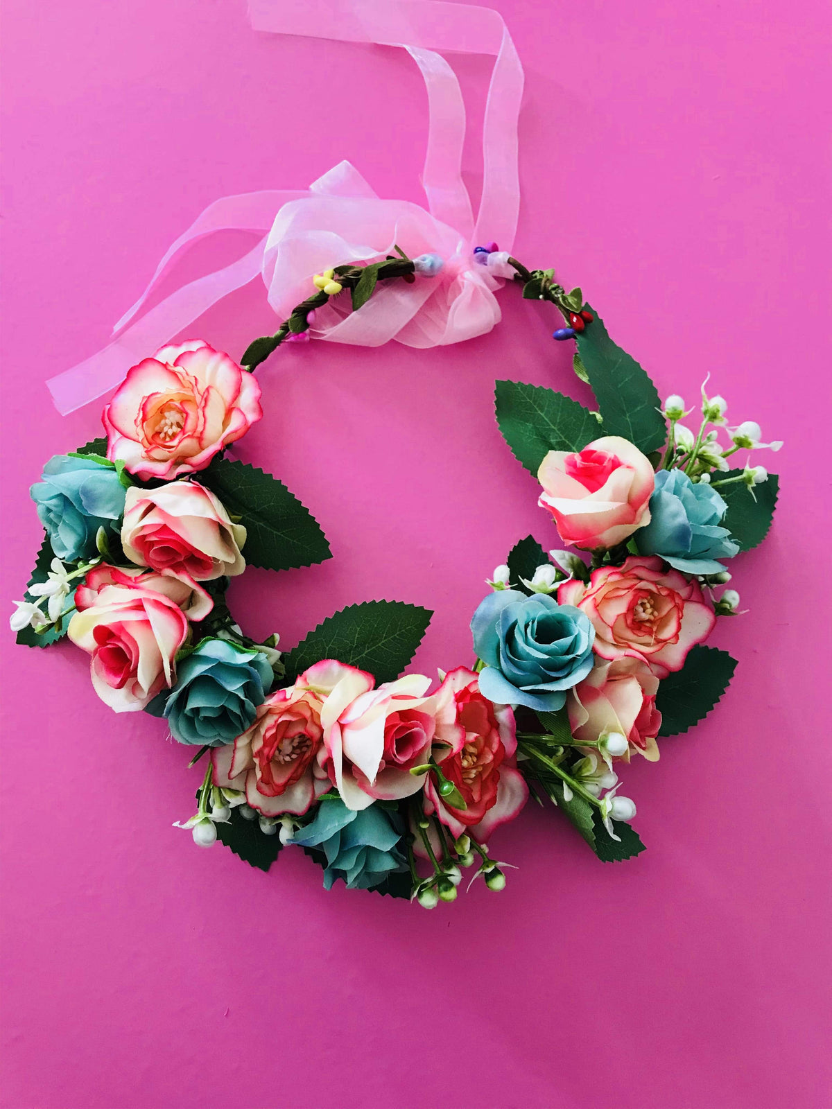 Romantischer Blumenkranz BK32 mit getrockneten Blüten – festliche Hochzeitsdeko für magische Momente