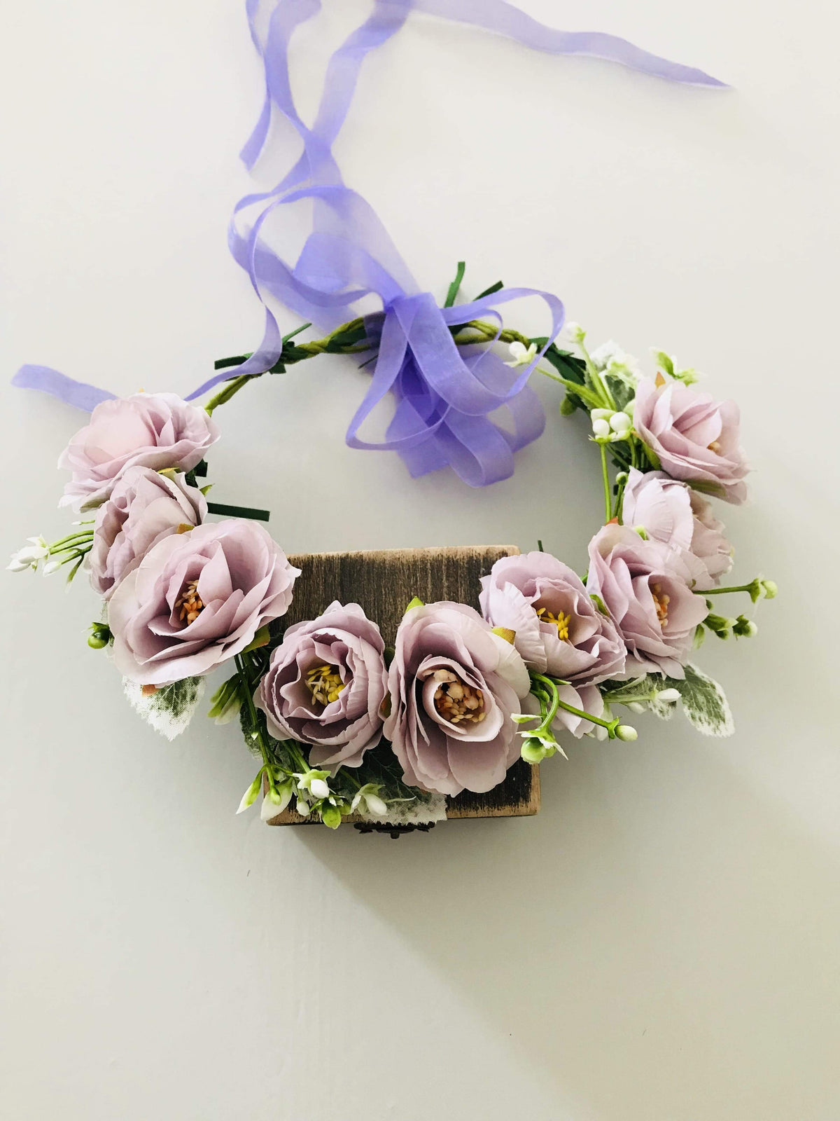 Romantischer Blumenkranz BK40 mit getrockneten Blumen – elegante Hochzeitsdeko für Braut und Gäste