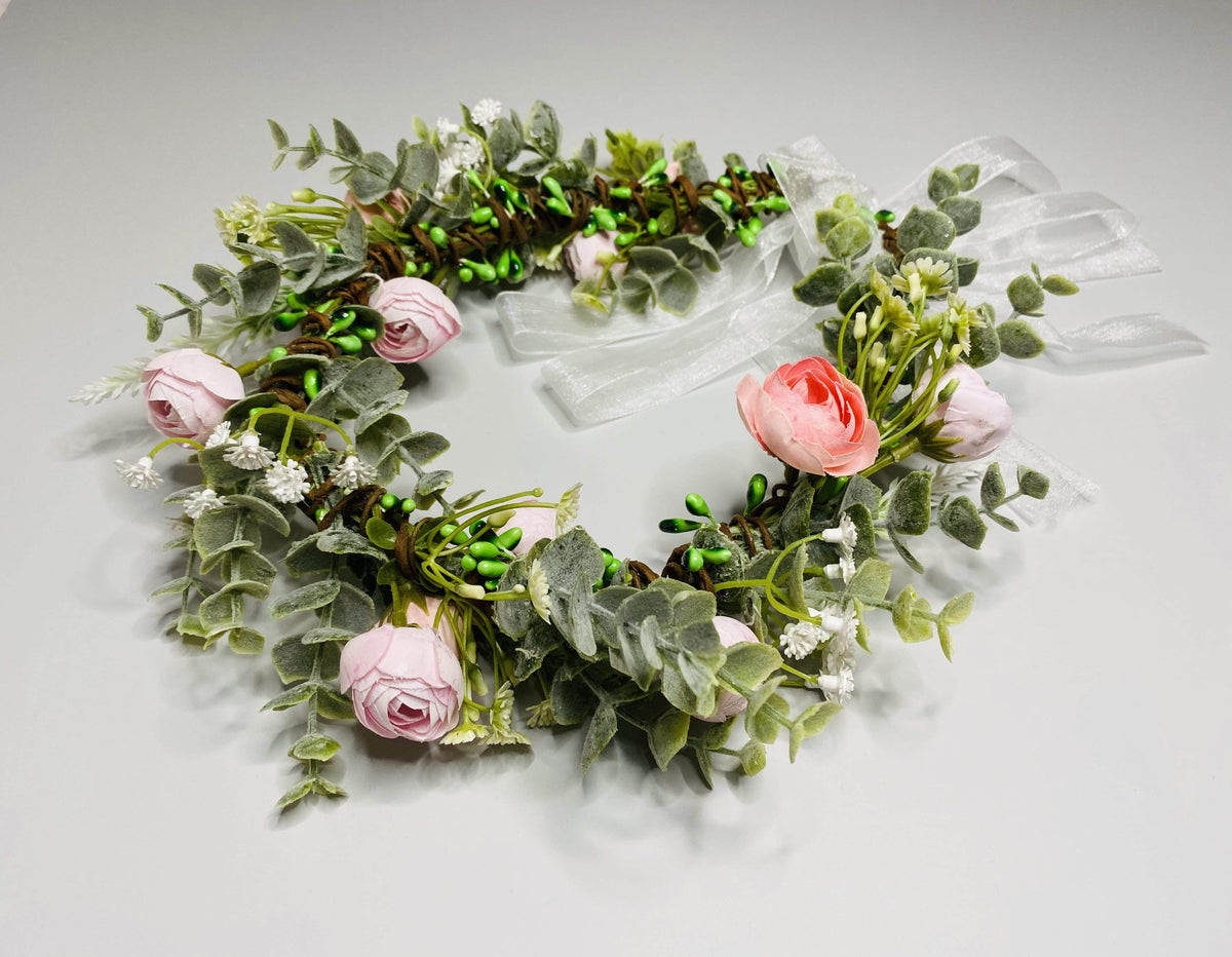 Blumenkranz BK27 mit getrockneten Blumen im romantischen New-Romantic-Look für Hochzeiten und besondere Anlässe