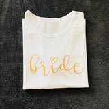 JGA T-Shirts Bride & Team Bride-Brautwunsch-S-weiß-Brautwunsch
